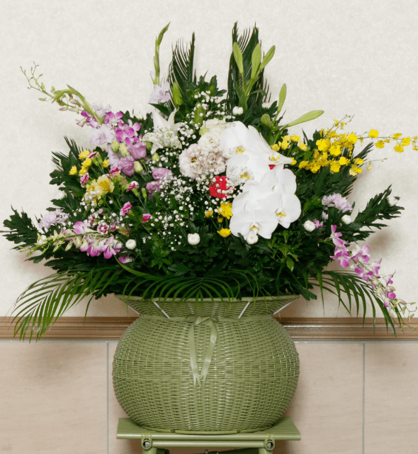 よこてシティホール供花 ダルマ籠C