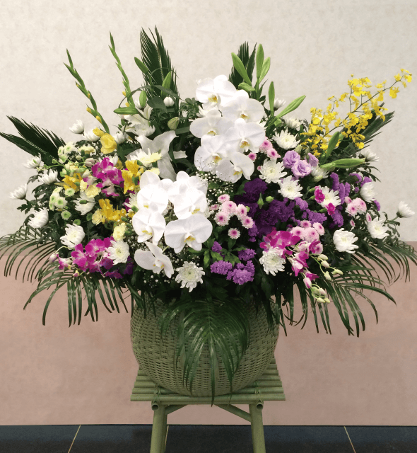 よこてシティホール供花 ダルマ籠D