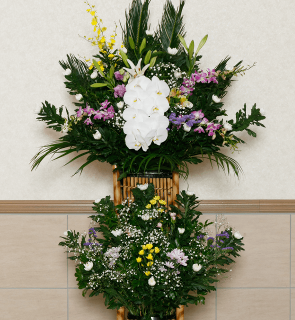 よこてシティホール供花 二段籠B