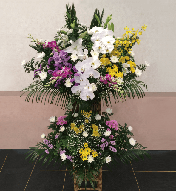 よこてシティホール供花 二段籠C